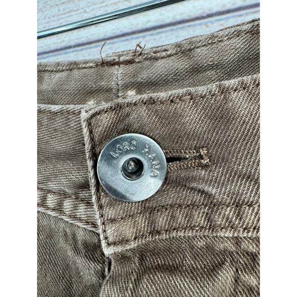 Loro Piana Linen Cotton Blend Straight Leg Jeans Mens 36 (33) Brown Made Italy - Picture 7 of 14